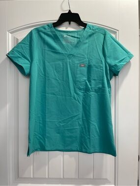 FIGS Scrub Top Women M Surgical Green Catarina V-Neck One Pocket Medical FW1000N